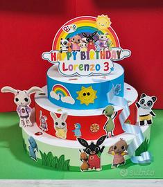 torta in polistirolo tema Bing 