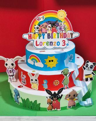 torta in polistirolo tema Bing 