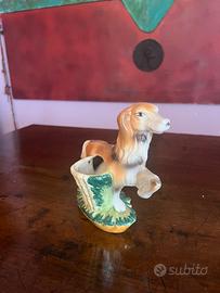 Statuetta  Ceramica Vintage Cane da Caccia