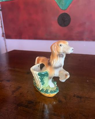 Statuetta  Ceramica Vintage Cane da Caccia