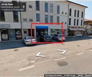 Negozio di 107 mq fronte strada Montebelluna