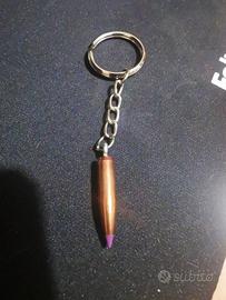 portachiavi proiettile nosler 6mm. artigianale 