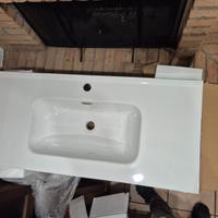 Lavabo in ceramica da incasso 100x46 bianco lucido