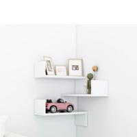 Scaffale a parete angolare vida XL bianco