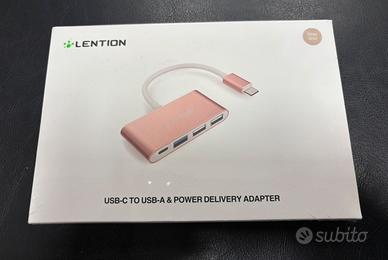 Lention Hub USB C, adattatore 4in1 -USB C- Usb3.0