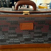 Beautycase pelle marrone e fantasia