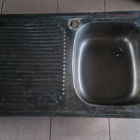 Lavabo cucina 1 pozzetto in acciaio inox 