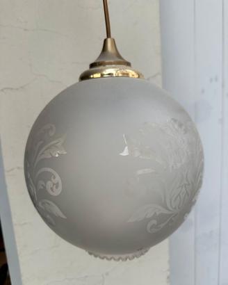 Lampadario sfera vetro