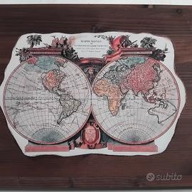quadro antico mappamondo