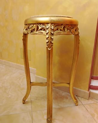 tavolino foglia oro