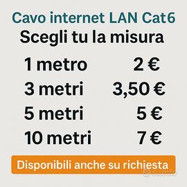 Cavo internet LAN Cat6 – Scegli tu la misura