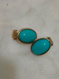 orecchini argento e pietra azzurra