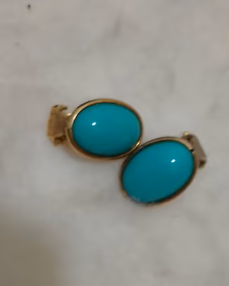 orecchini argento e pietra azzurra