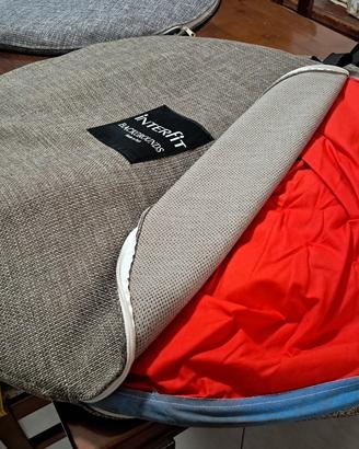 Fondale mt 1,4x1,80 rosso ripiegabile con custodia
