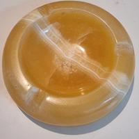 Portacenere in onice/alabastro giallo 