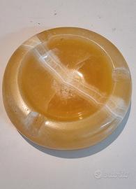 Portacenere in onice/alabastro giallo 