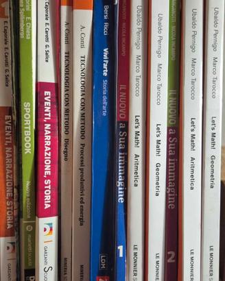libri vari 1 e 2 scuole medie