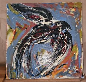 pittura strit art volo di uccello 