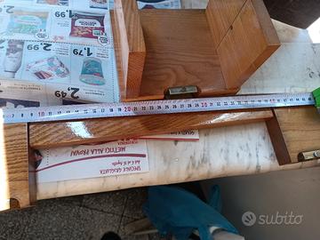 Accessori per bagno vintage 5 in legno.