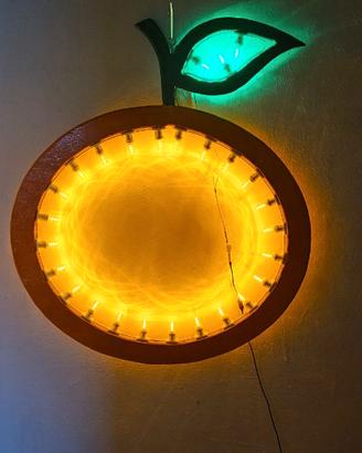 Luminaria in legno da esterno arancia/limone