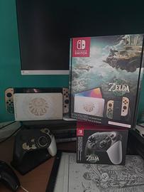 Nintendo switch oled zelda totk + pro controller