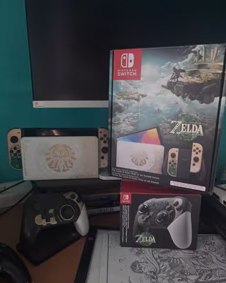 Nintendo switch oled zelda totk + pro controller