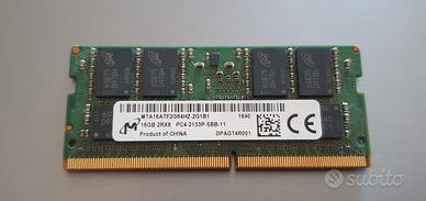 SODIMM Micron 16gb DDR4 2133mHZ