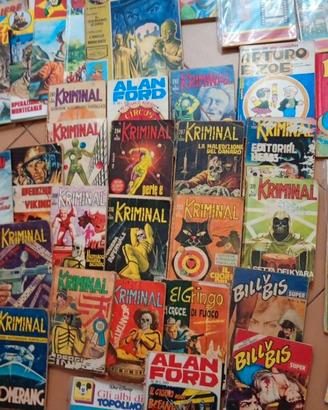 Lotto 70 fumetti anni 60/70 KRIMINAL SATANIK- ECC