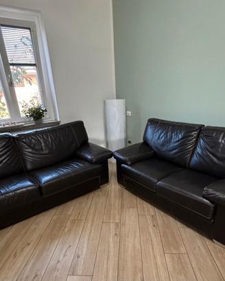 divani in vera pelle come nuovi 3 + 2 posti