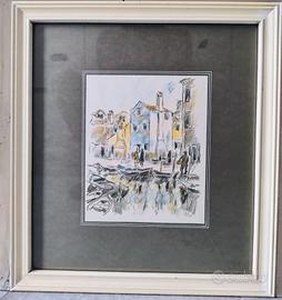 4 quadri a matita e pastello Marco Vellani Marchi 