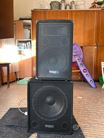 Casse Ibiza sound  sub attivo +speaker