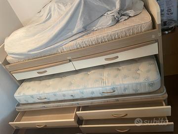 Letto a castello estraibile