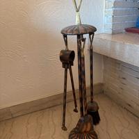 Utensili camino vintage ottone