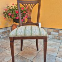 Sedia arte povera imbottita noce nazionale