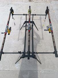 Rod pod+canne+attrezzature