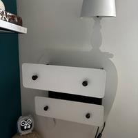 Comodino moderno a muro