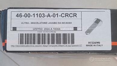 Miscelatore lavabo da incasso