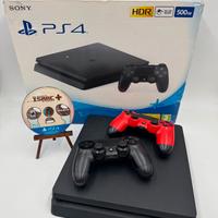 PlayStation 4 Slim 500 GB completa + 2 controller