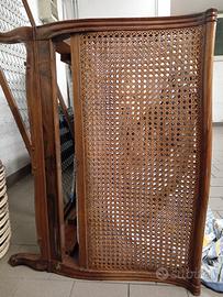 Letto singolo in paglia di Vienna