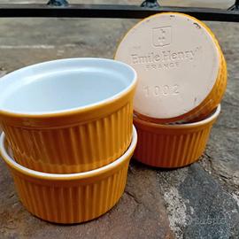 Emile Henry France stampini vtg porcellana forno