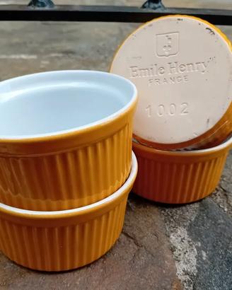 Emile Henry France stampini vtg porcellana forno