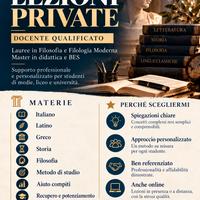 Docente esperto offre lezioni private