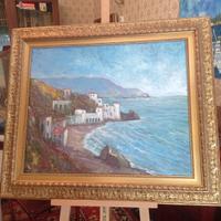 Dipinto olio su tela  Costiera