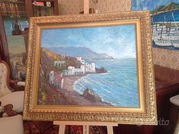 Dipinto olio su tela  Costiera