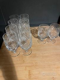 10 bicchieri tambler geometrici rigati vintage
