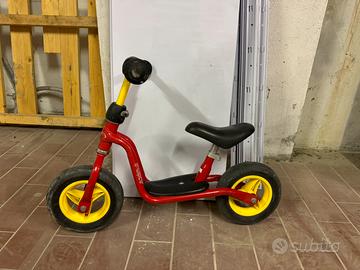 Bici Puky rossa e gialla senza pedali +2