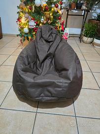 Pouf bordeaux diametro 90 marrone