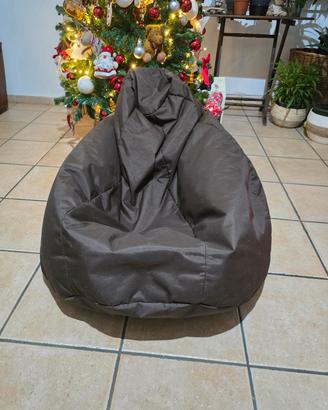 Pouf bordeaux diametro 90 marrone