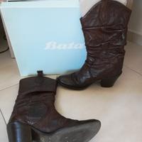 Stivali marroni stile texano bata