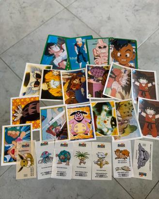 Set carte stickers pokemon/dragonball